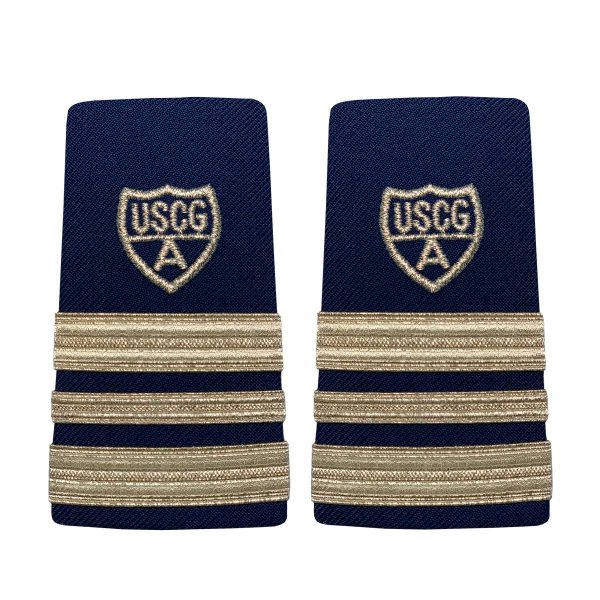 Coast Guard Auxiliary Enhanced Shoulder Board: VCP 2-1 2 Stripe & Silver  A  - Female For Cheap