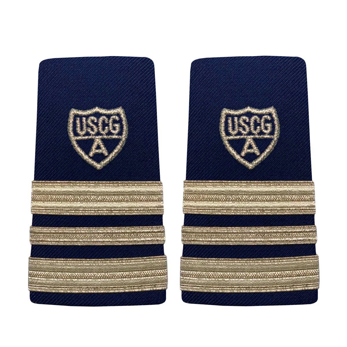 Coast Guard Auxiliary Enhanced Shoulder Board: VCP 2-1 2 Stripe & Silver  A  – Female For Cheap