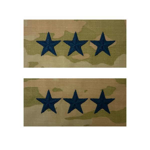 Space Force Embroidered OCP Sew on Officer Cap Rank Insignia: Lieutenant General on Sale