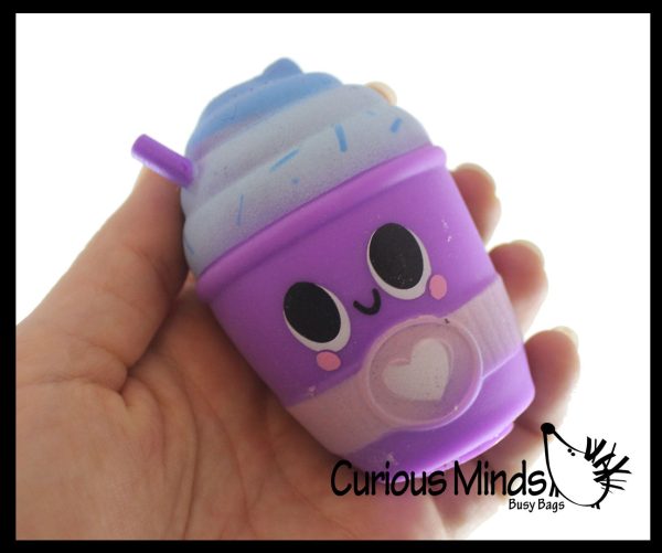 NEW - Frappe Ice Cream Drink Squishy Squeeze Stress Ball Soft Doh Filling - Like Shaving Cream - Sensory, Fidget Toy For Cheap - Image 3